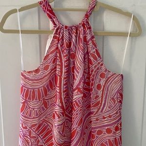 Trina Turk 100% Silk Halter Dress Size 8